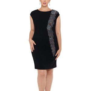 XSCAPE Plus Size Embellished Sheath Dress